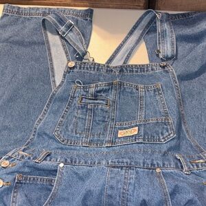 Women’s vintage baggy Denim Overalls with Pocket Detail